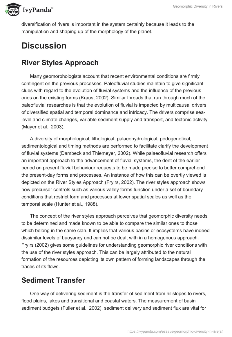 Geomorphic Diversity in Rivers. Page 3