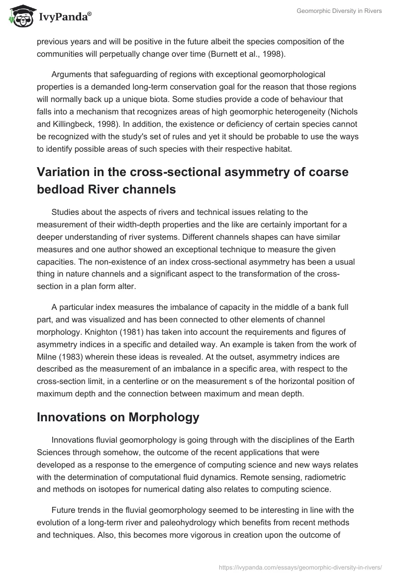 Geomorphic Diversity in Rivers. Page 5