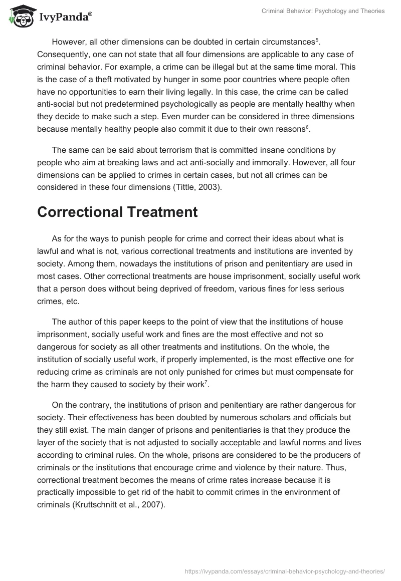 Criminal Behavior: Psychology and Theories. Page 3