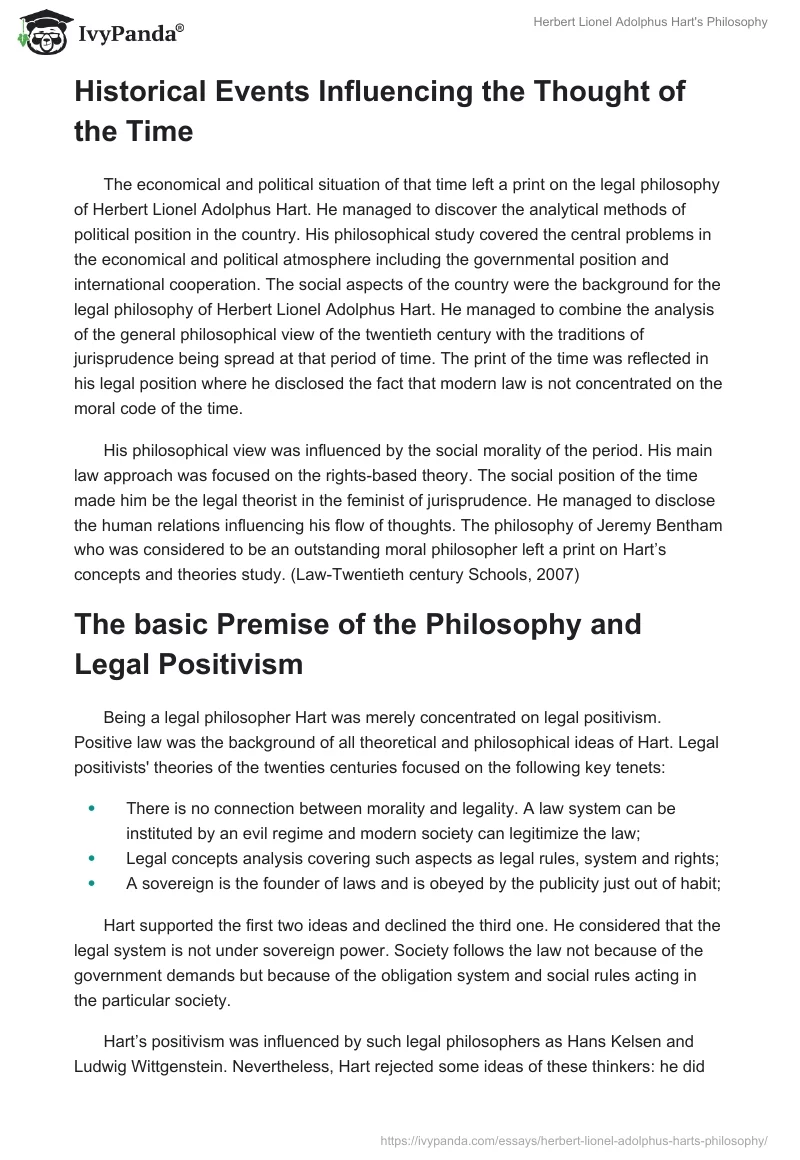 Herbert Lionel Adolphus Hart's Philosophy. Page 2