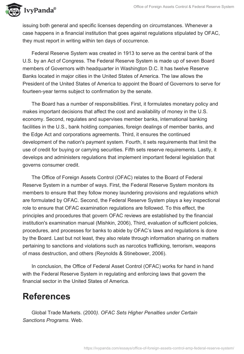 Office of Foreign Assets Control & Federal Reserve System. Page 2