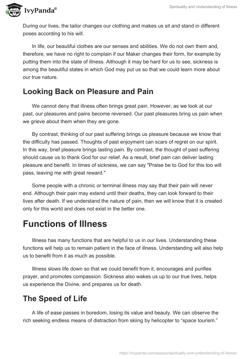 Spirituality and Understanding of Illness. Page 4