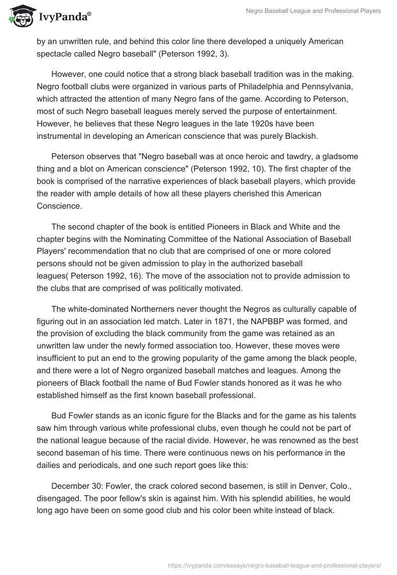 Negro Baseball League and Professional Players. Page 2
