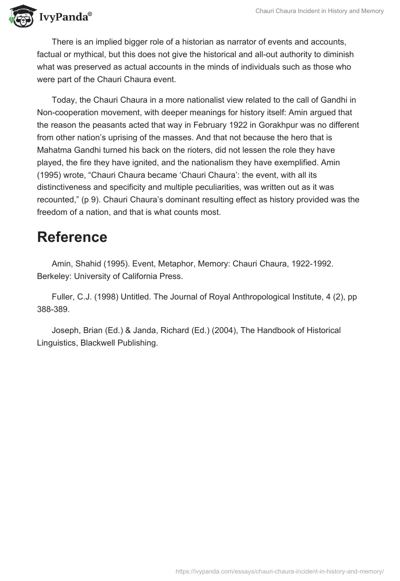 Chauri Chaura Incident in History and Memory. Page 4