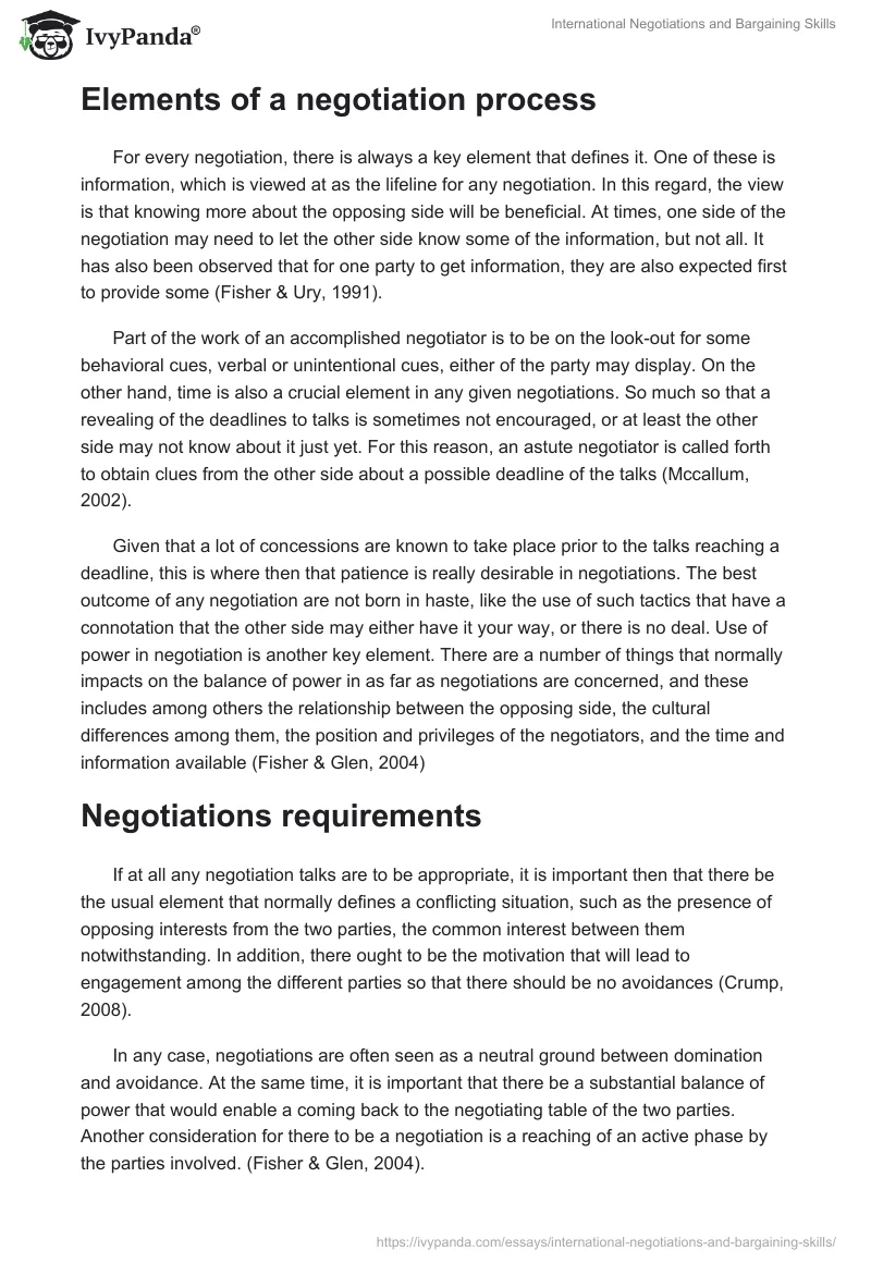 International Negotiations and Bargaining Skills. Page 2