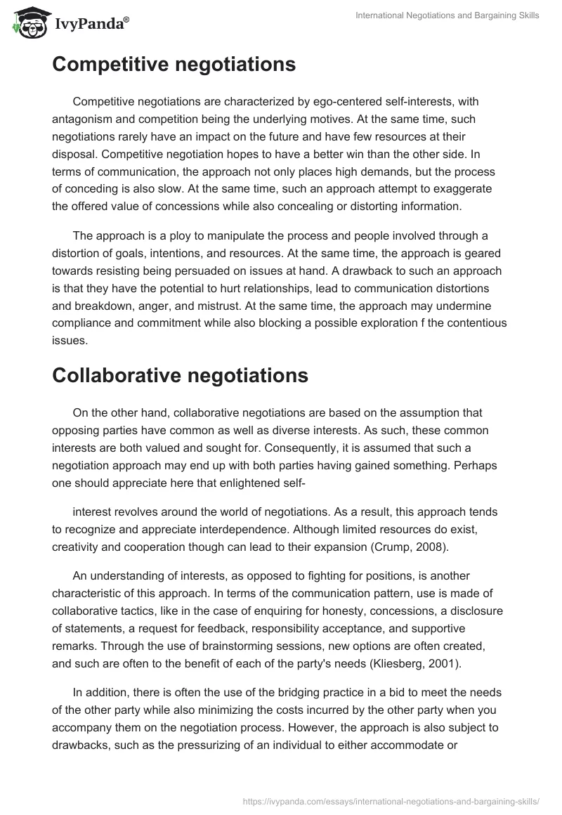 International Negotiations and Bargaining Skills. Page 4