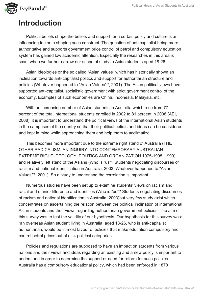 Political Ideals of Asian Students in Australia. Page 2