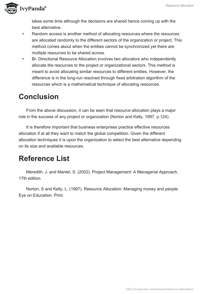 Resource Allocation. Page 3