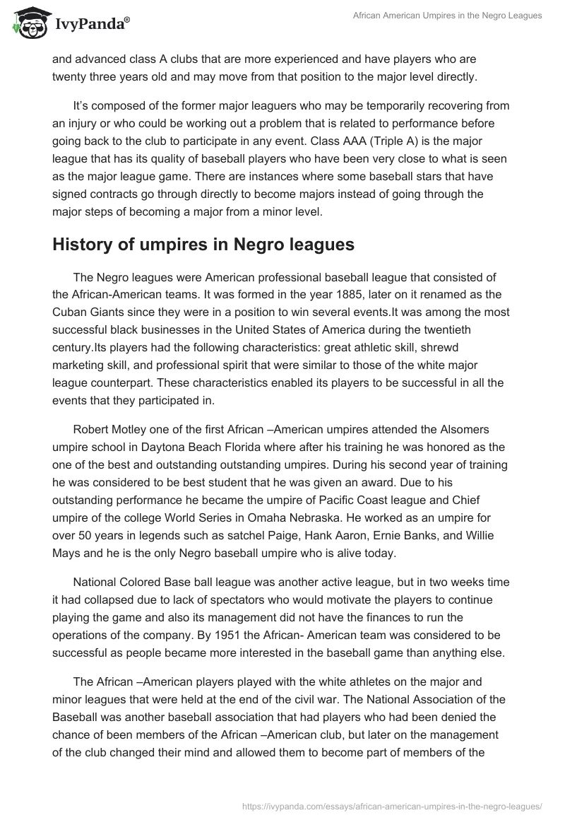African American Umpires in the Negro Leagues. Page 2