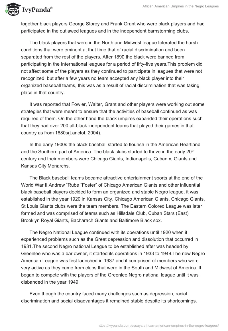 African American Umpires in the Negro Leagues. Page 4