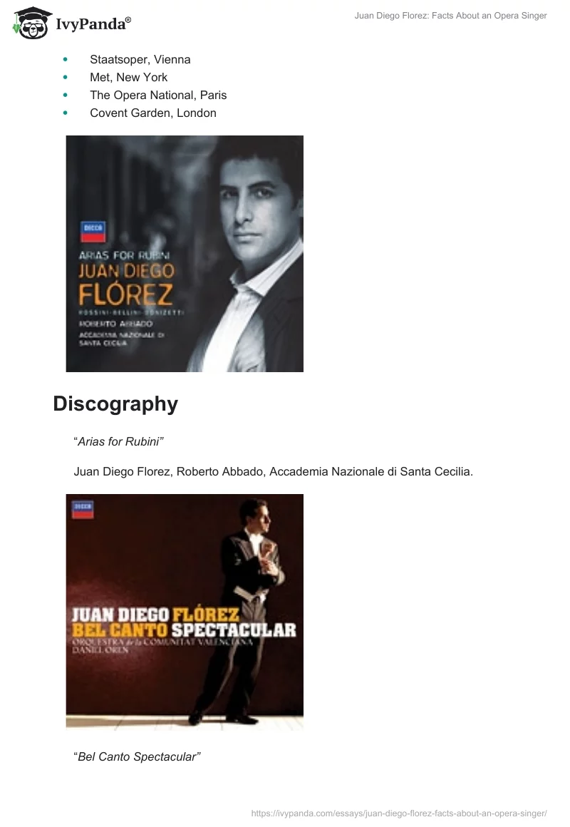 Juan Diego Florez: Facts About an Opera Singer. Page 3