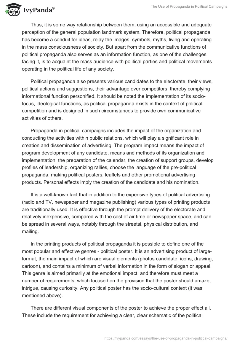 The Use of Propaganda in Political Campaigns. Page 4