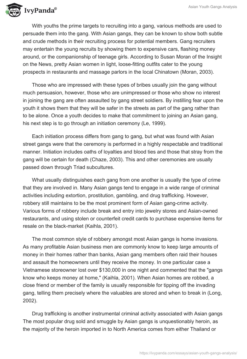 Asian Youth Gangs Analysis. Page 4