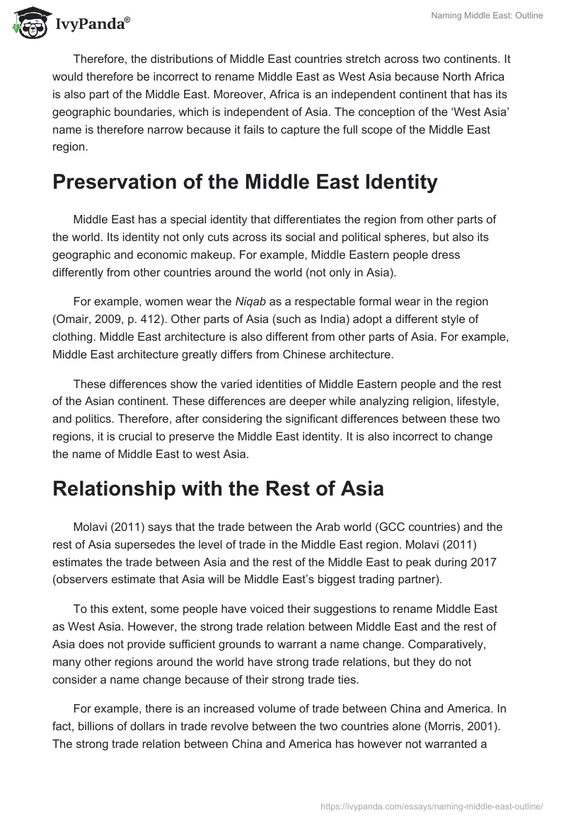 Naming Middle East: Outline. Page 2
