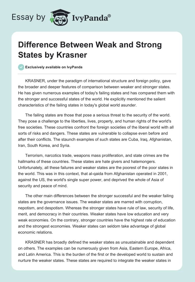 Difference Between Weak and Strong States by Krasner. Page 1