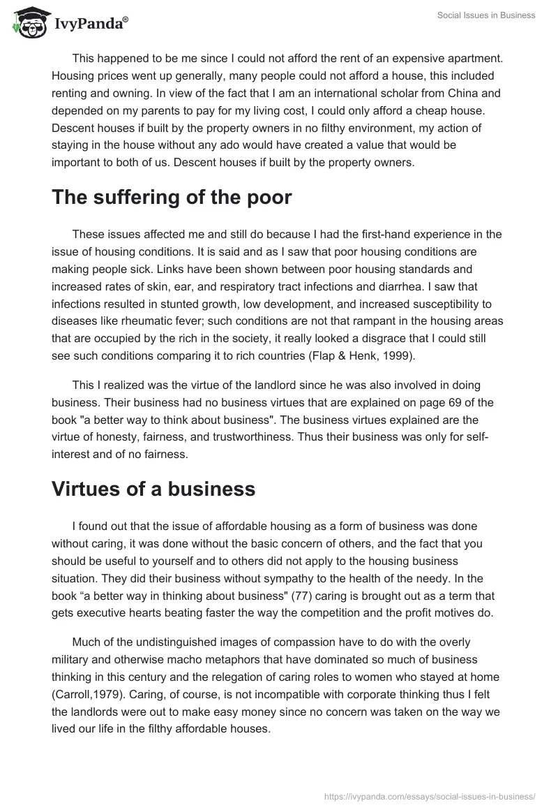 Social Issues in Business. Page 2