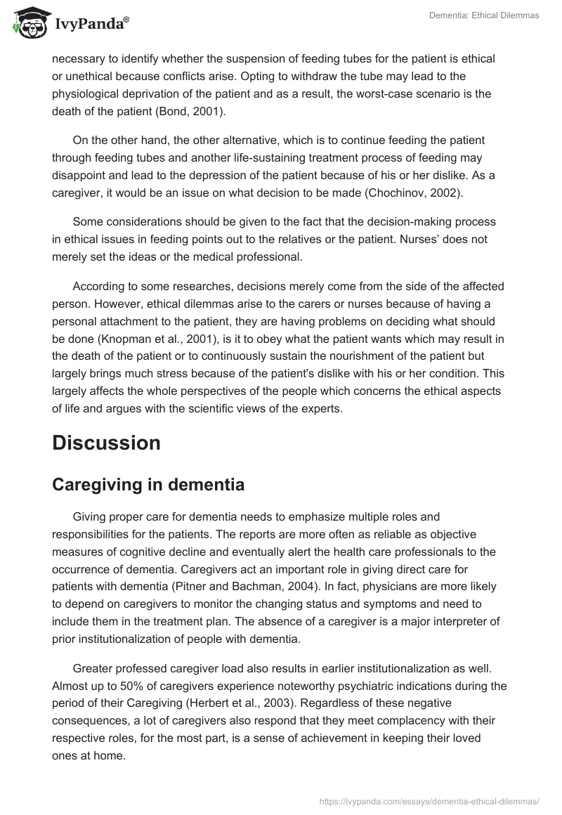 Dementia: Ethical Dilemmas. Page 2