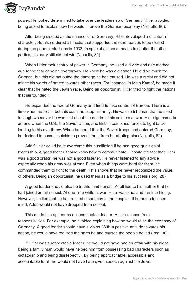 Man and Monster: The Life of Adolf Hitler. Page 3