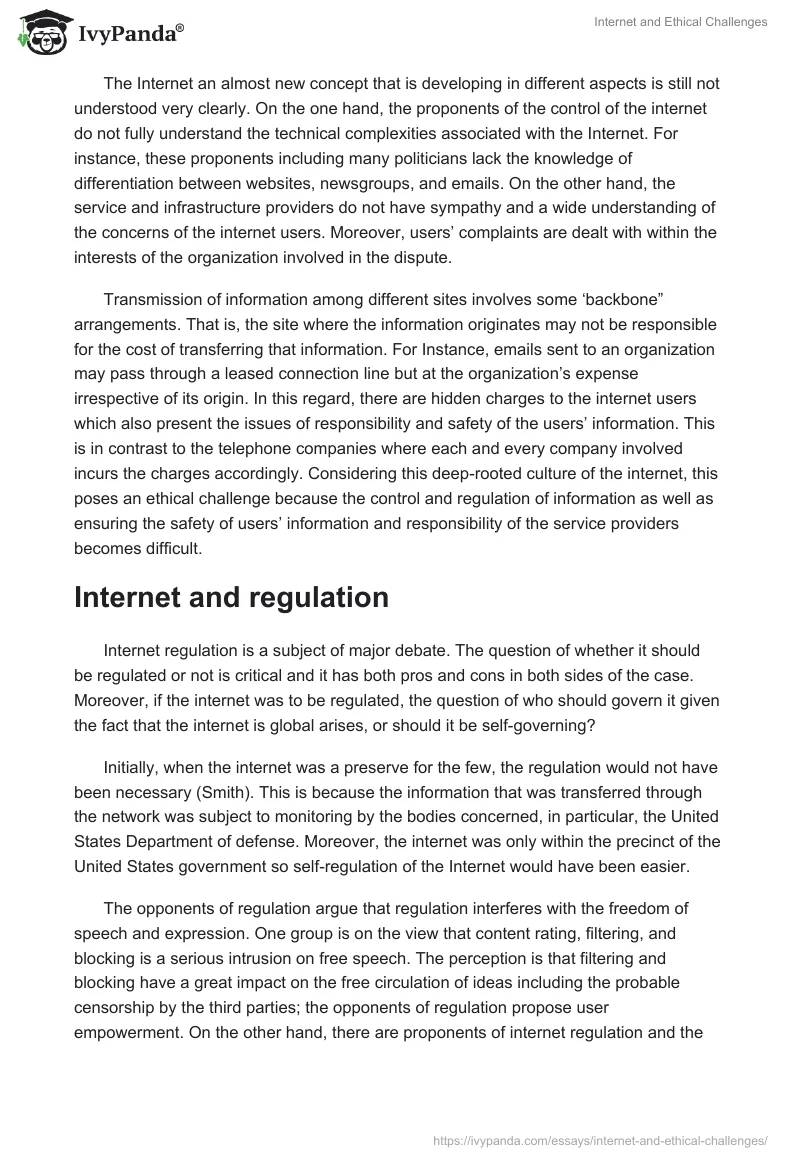 Internet and Ethical Challenges. Page 4