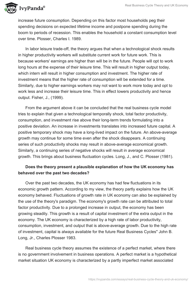 Real Business Cycle Theory and UK Economy. Page 3