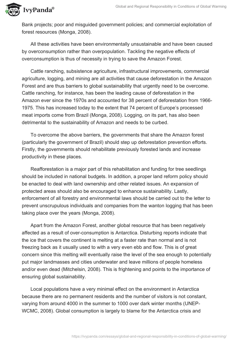 Global and Regional Responsibility in Conditions of Global Warming. Page 3
