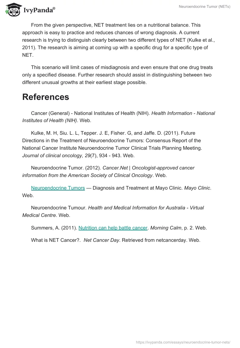 Neuroendocrine Tumor (NETs). Page 3
