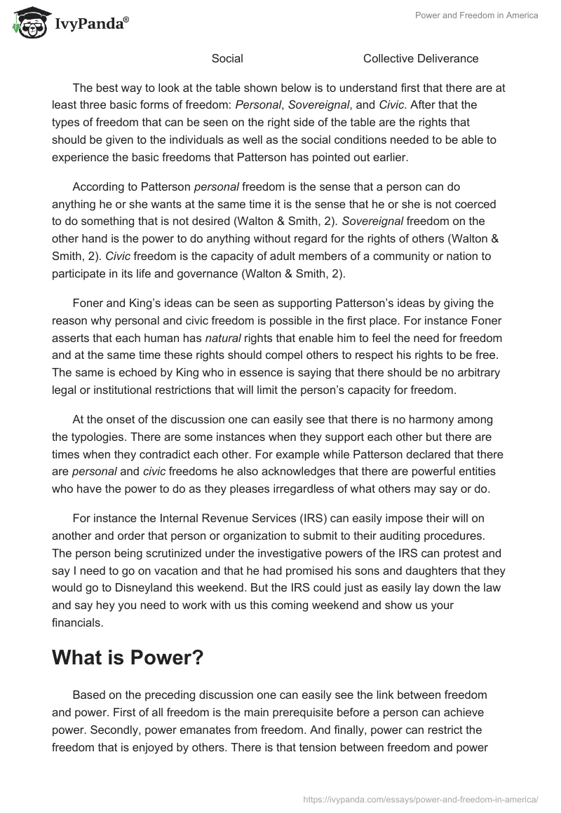Power and Freedom in America. Page 2
