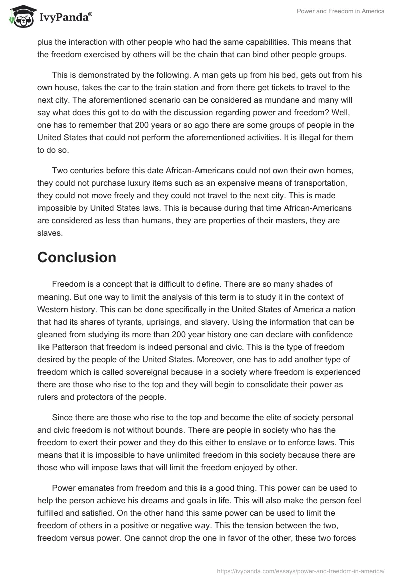 Power and Freedom in America. Page 3