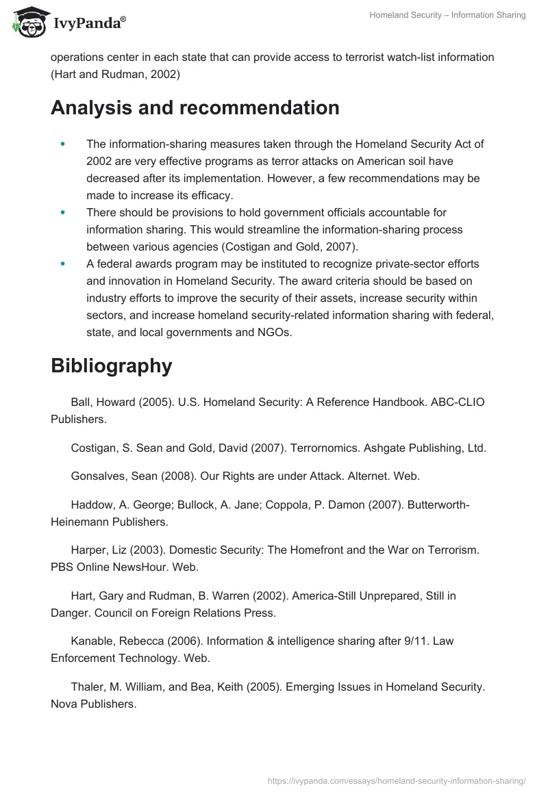 Homeland Security – Information Sharing. Page 4