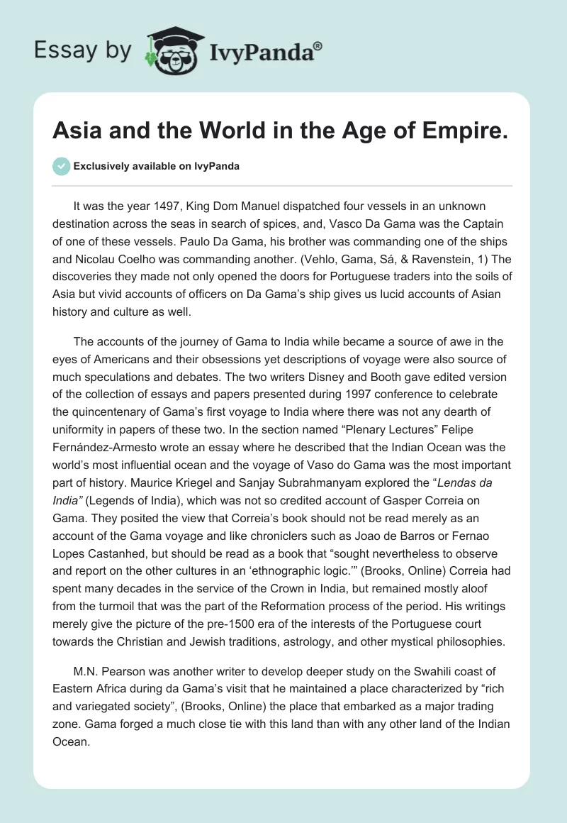 Asia and the World in the Age of Empire.. Page 1