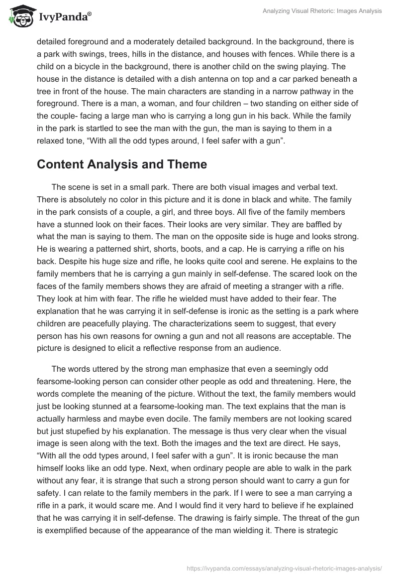 Analyzing Visual Rhetoric: Images Analysis. Page 5