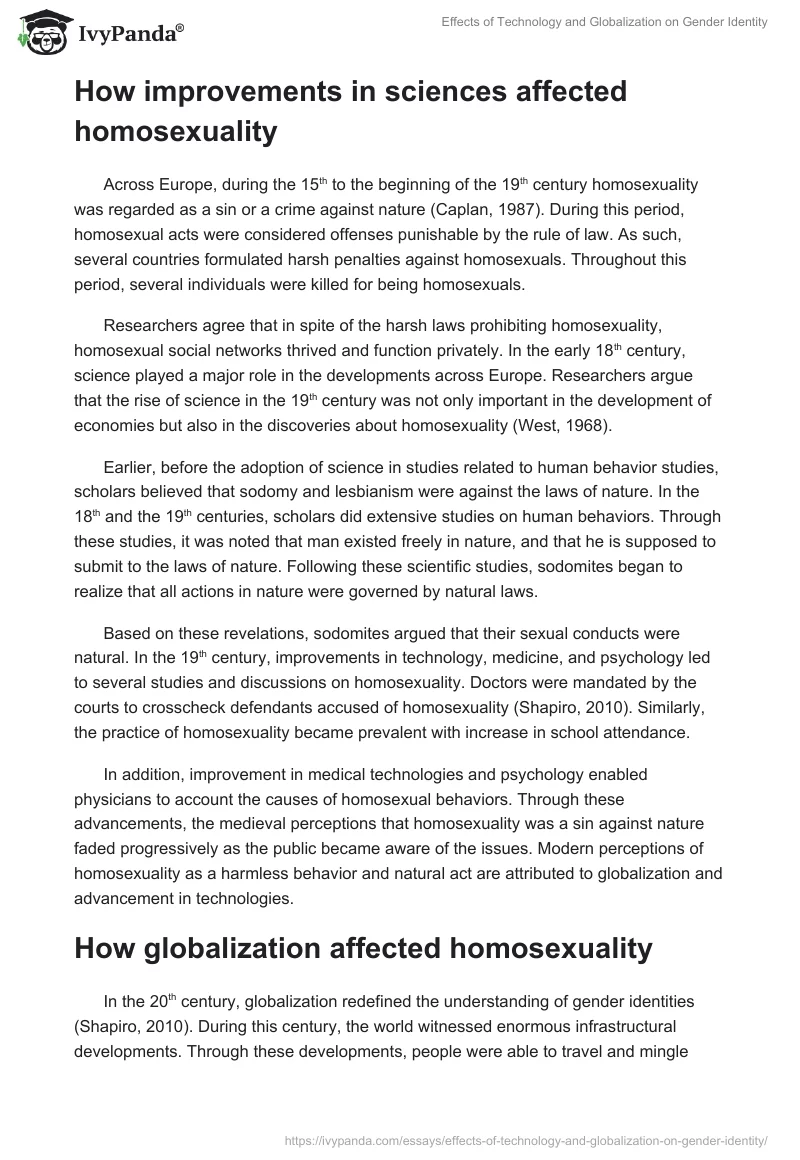Effects of Technology and Globalization on Gender Identity. Page 2