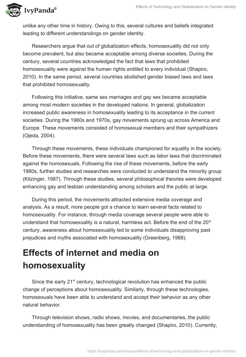 Effects of Technology and Globalization on Gender Identity. Page 3