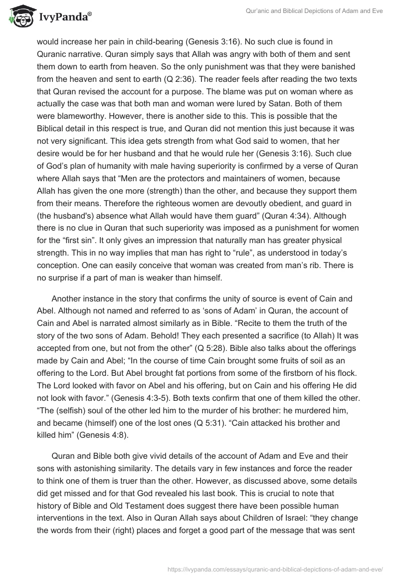 Qur’anic and Biblical Depictions of Adam and Eve. Page 3