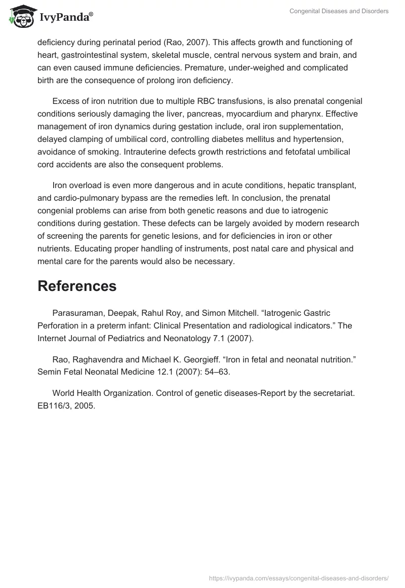 Congenital Diseases and Disorders. Page 2