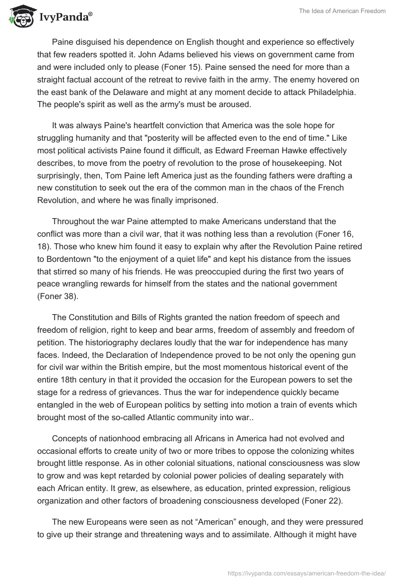 The Idea of American Freedom. Page 3