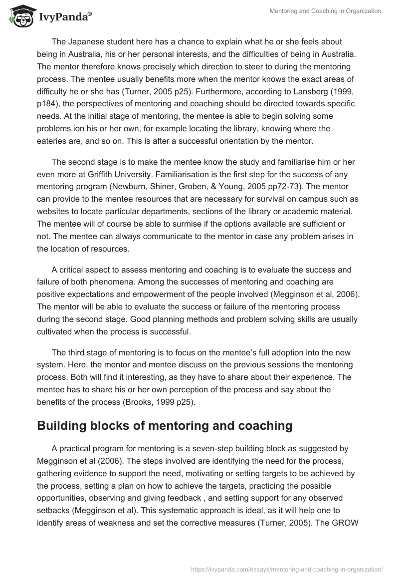 Mentoring and Coaching in Organization.. Page 3