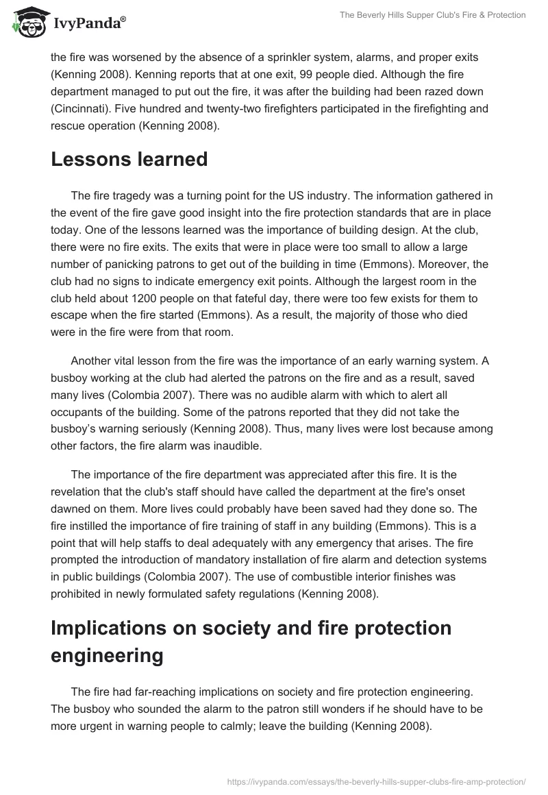 The Beverly Hills Supper Club's Fire & Protection. Page 2