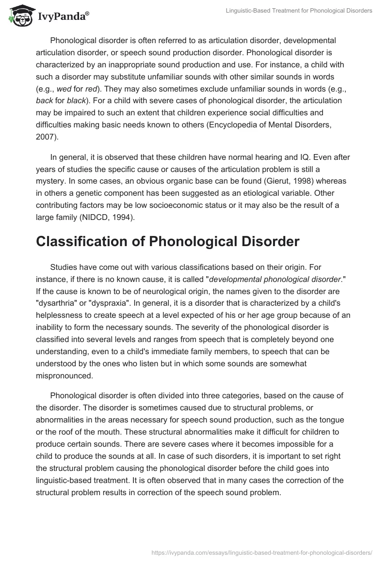 Linguistic-Based Treatment for Phonological Disorders. Page 3