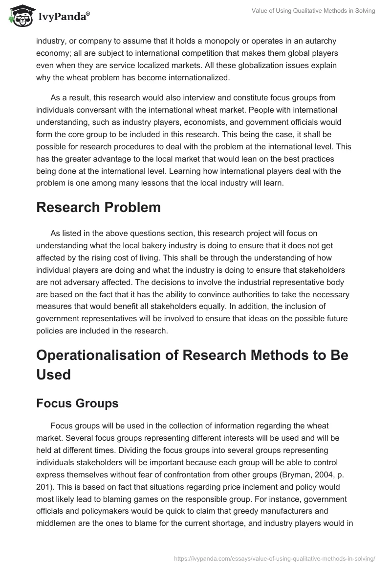 Value of Using Qualitative Methods in Solving. Page 3