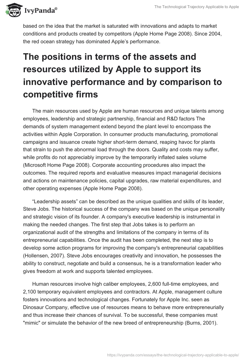 The Technological Trajectory Applicable to Apple. Page 3