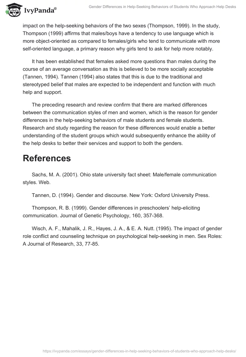Gender Differences in Help-Seeking Behaviors of Students Who Approach Help Desks. Page 2