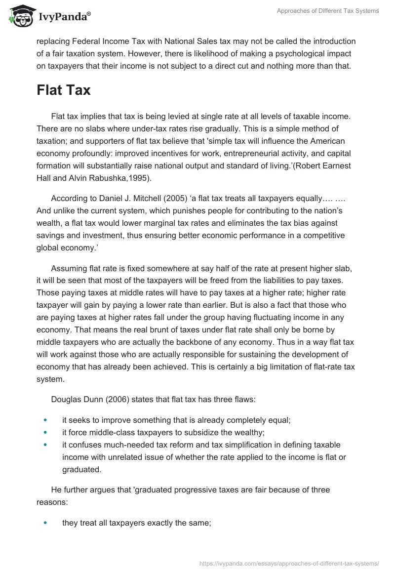 Approaches of Different Tax Systems. Page 2