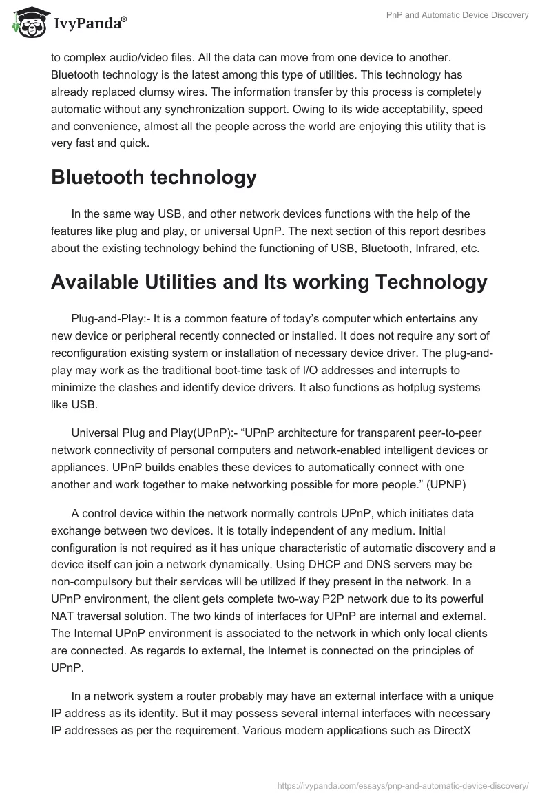 PnP and Automatic Device Discovery. Page 2