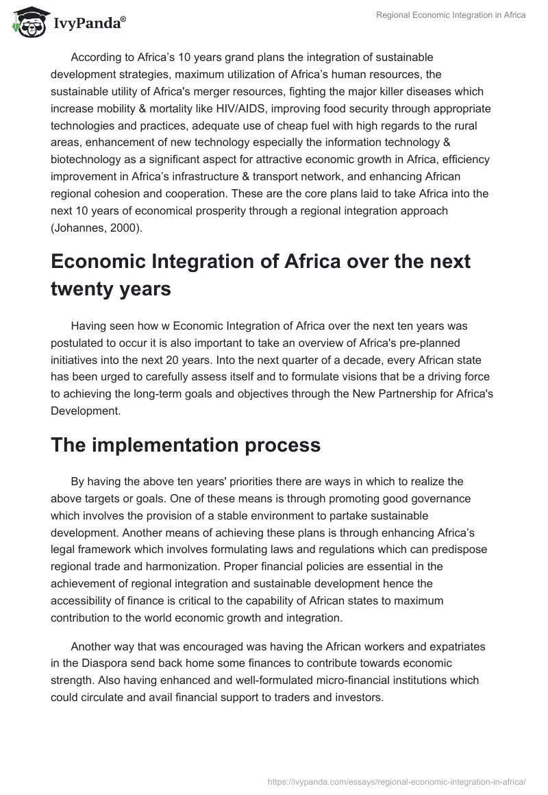 Regional Economic Integration in Africa. Page 2