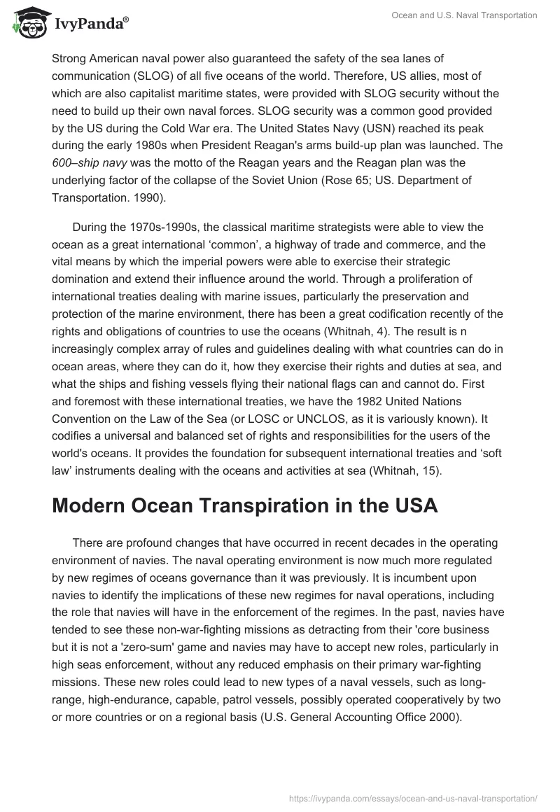 Ocean and U.S. Naval Transportation. Page 5