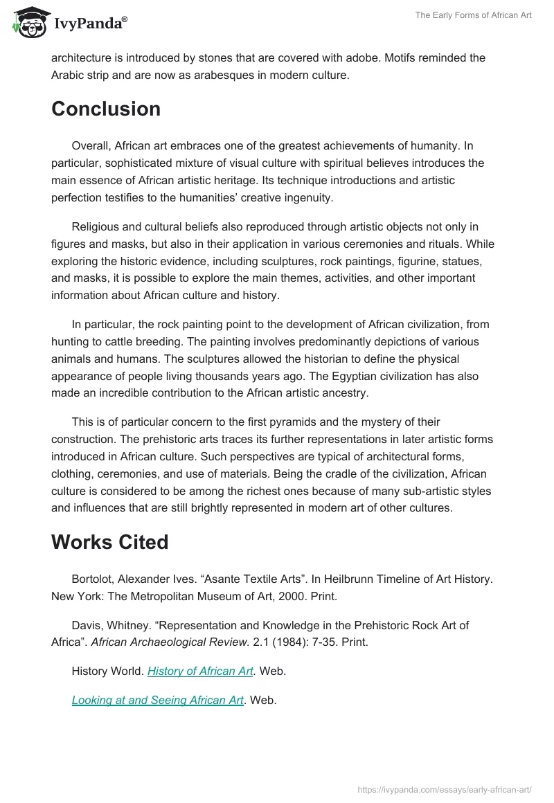 The Early Forms of African Art. Page 5