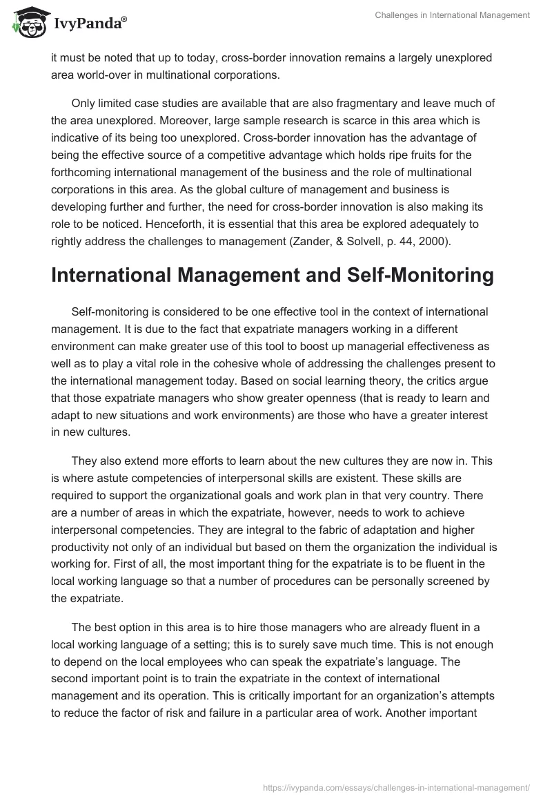 Challenges in International Management. Page 5