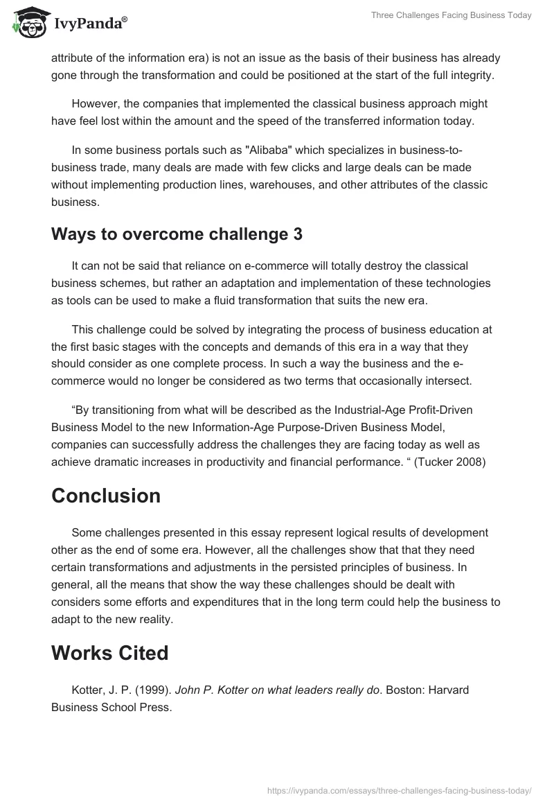 Three Challenges Facing Business Today. Page 4