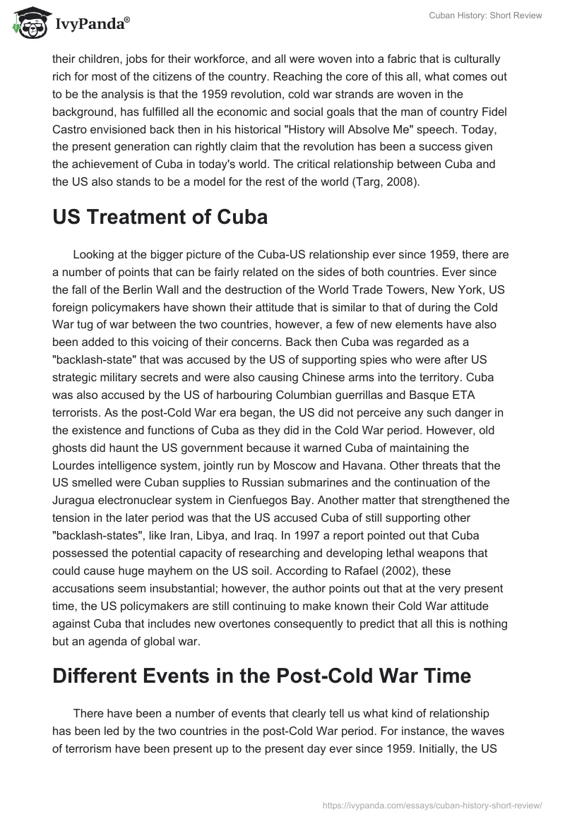 Cuban History: Short Review. Page 3